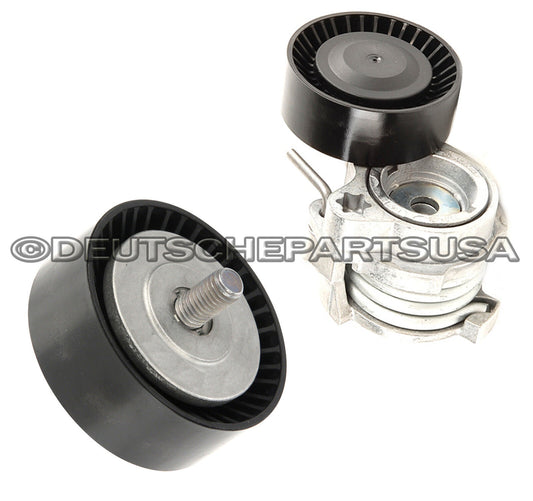 Acc Belt Tensioner + Idler Pulleys 11287549588 + 11287549557 for BMW E65 E66 SET