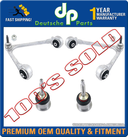 JAGUAR S TYPE V6 V8 UPPER CONTROL ARM ARMS & LOWER CONTROL ARM BALL JOINT SET 4