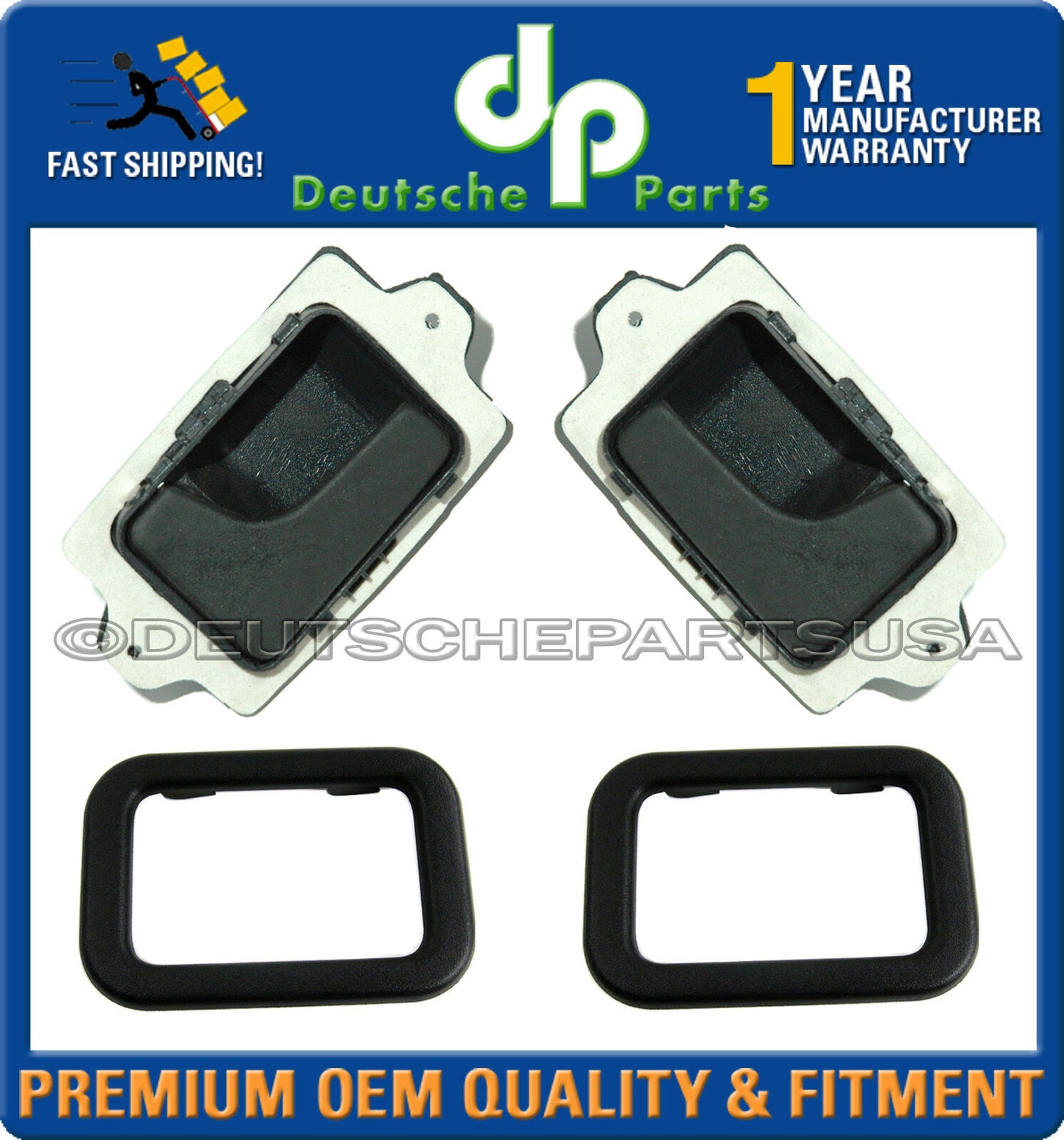 BMW INTERIOR DOOR HANDLE + TRIM 51211926306 + 51211926305 + 2x 51211876043 SET 4
