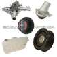 MERCEDES W163 ML320 ML350 EXPANSION TANK CAP WATER PUMP PULLEY THERMOSTAT KIT