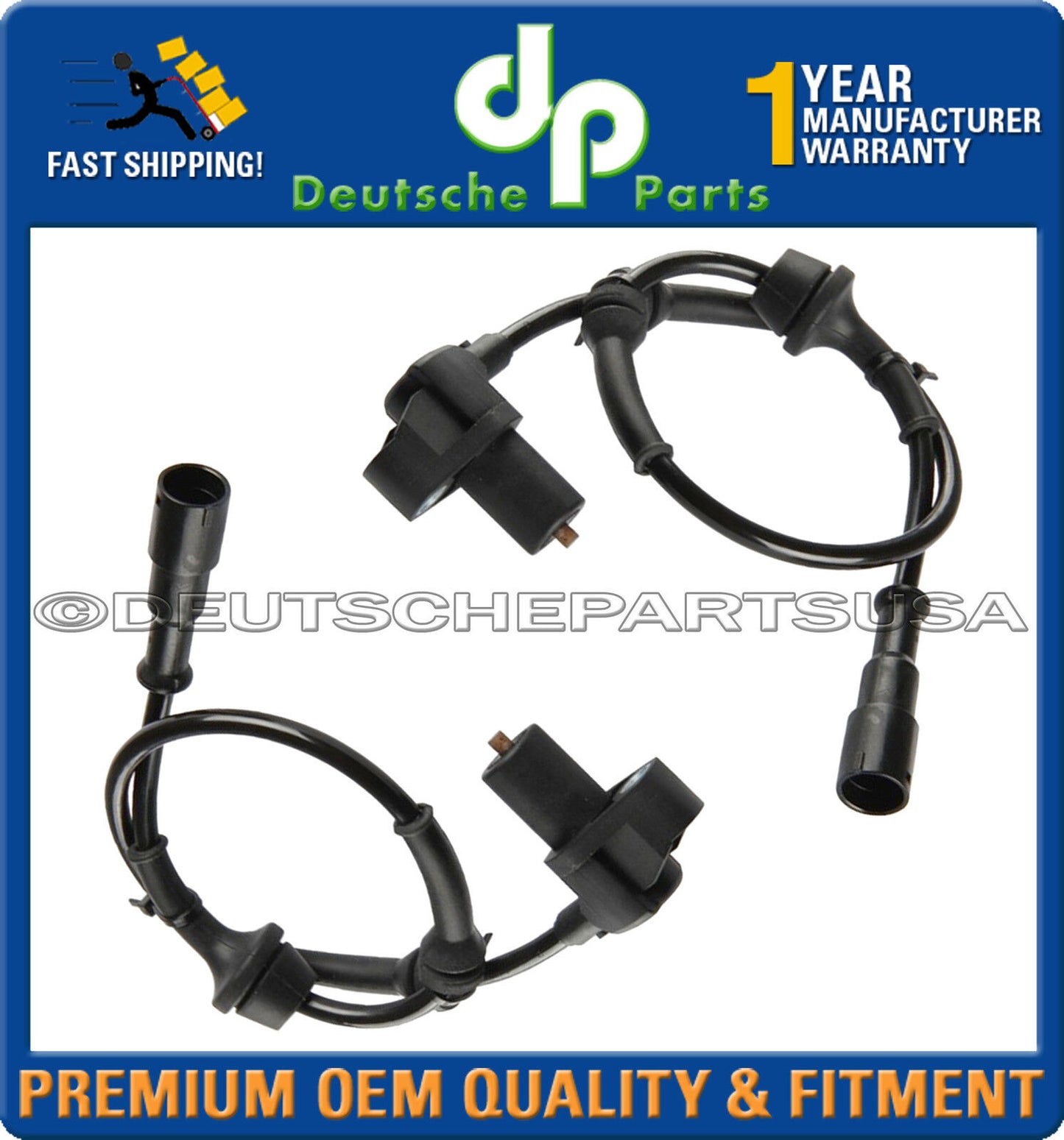 VOLKSWAGEN EUROVAN FRONT AXLE LEFT RIGHT WHEEL ABS SPEED SENSOR SENSORS