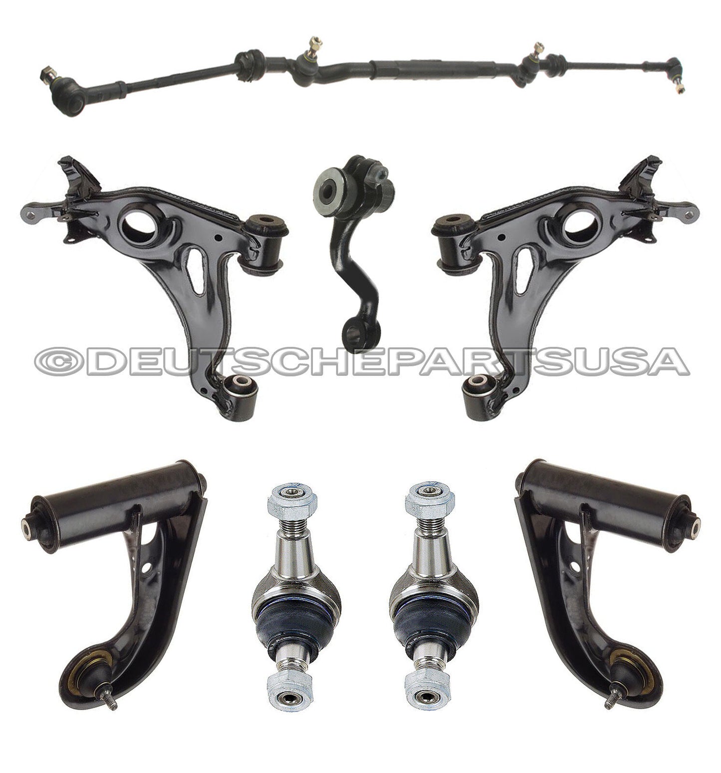 MERCEDES W202 W208 CLK320 CONTROL ARM ARMS CENTER LINK IDLER ARM BALL JOINTS KIT