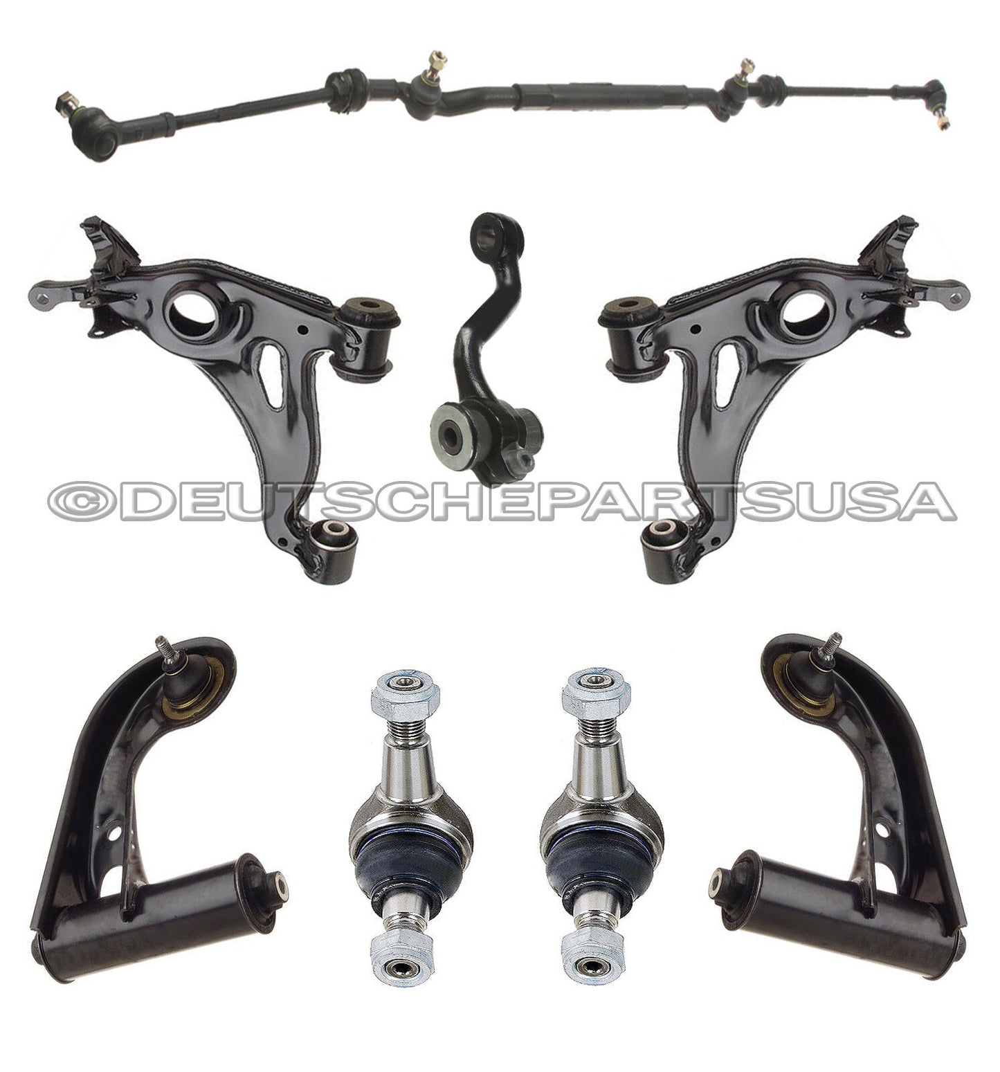 MERCEDES W202 W208 CLK320 CONTROL ARM ARMS CENTER LINK IDLER ARM BALL JOINTS KIT