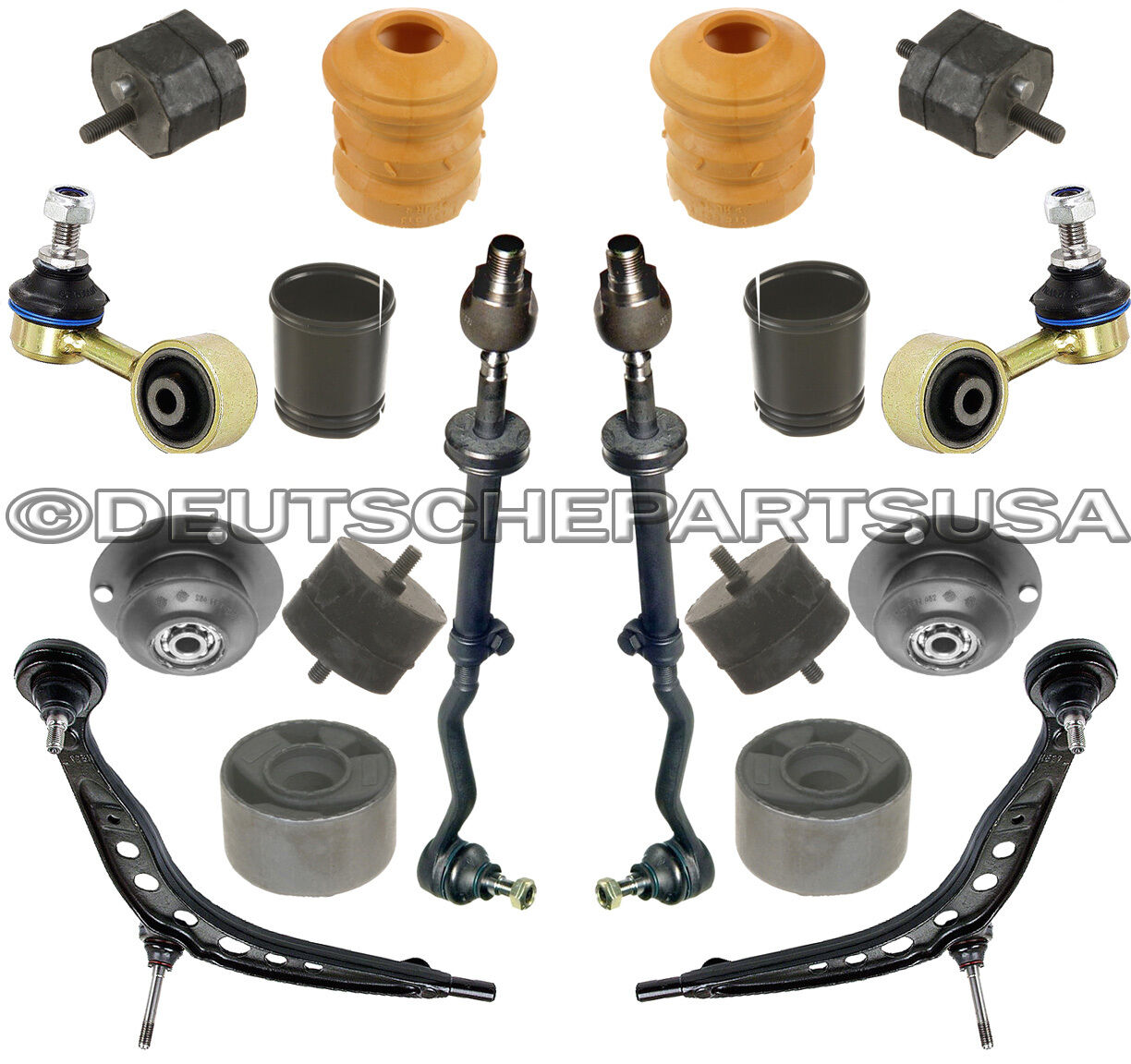 CONTROL ARM TIE ROD ENGINE MOTOR STRUT MOUNT for BMW E30 325i SUSPENSION KIT 18