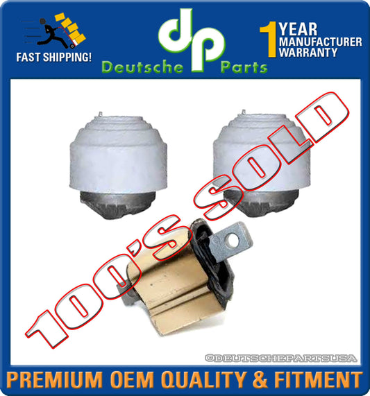 MERCEDES W211 E320 HYDRAULIC ENGINE MOTOR TRANSMISSION MOUNT MOUNTS 3PC SET