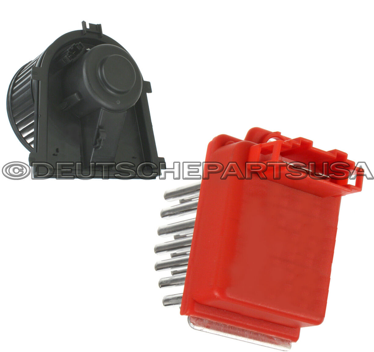 HEATER BLOWER MOTOR + RESISTOR for PORSCHE 911 996 987 BOXSTER CAYMAN SET of 2