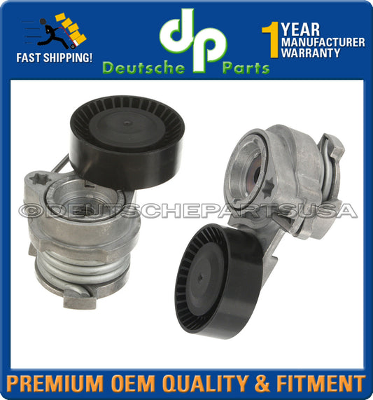 A/C Water Pump Compressor Belt Tensioner & PULLEY Set 2pc for BMW E53 E65 E66 X5